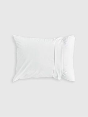 QUINCE 2 Pack 100% Cotton Pillow Protectors Standard White 8584